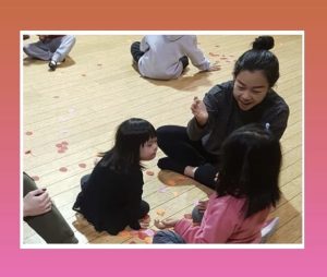 Eliora and dancers having a blast in class.